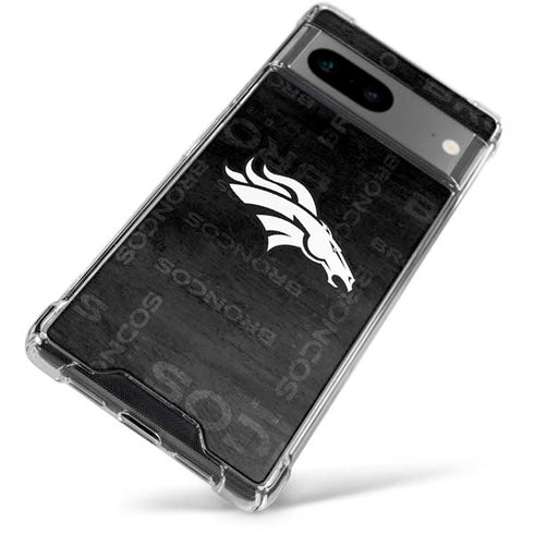 NFL Denver Broncos Black & White Google Pixel 7a Clear Case